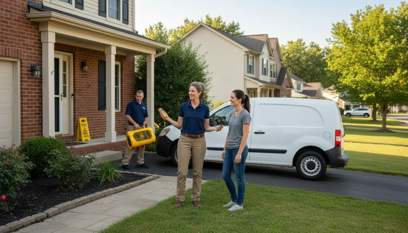 Residential water damage restoration in Penn Run, PA